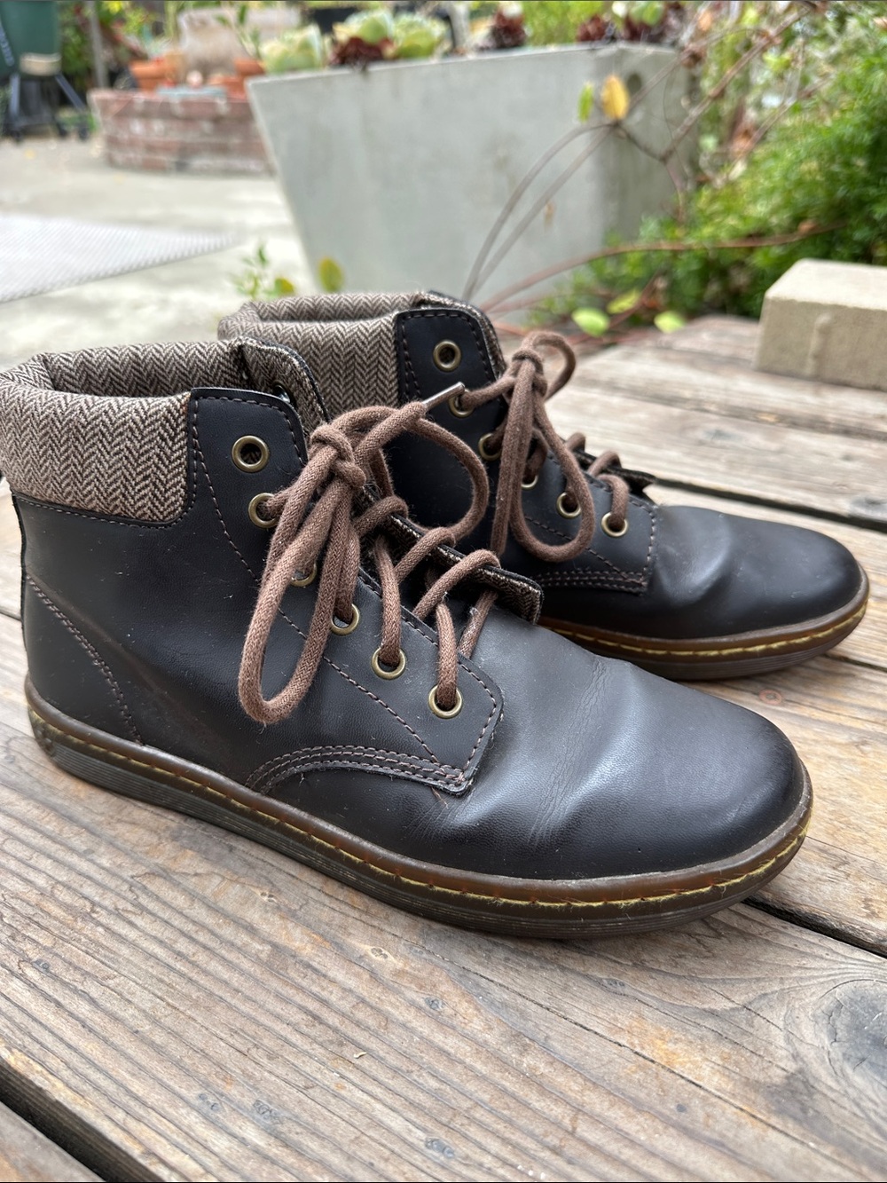 Dr. Martens Brown Leather Lace Up Boots